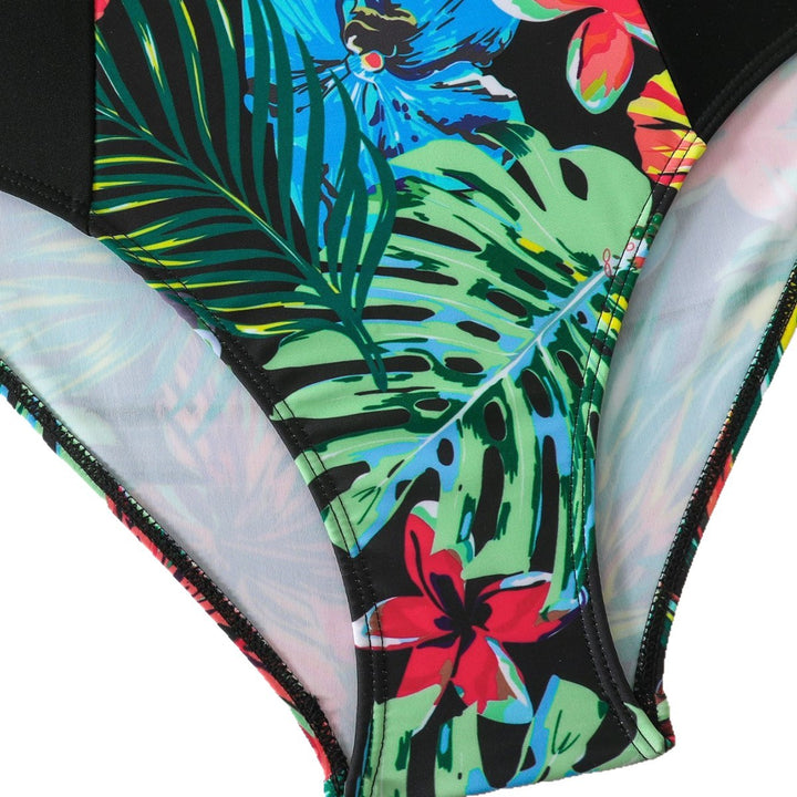 Dame one-piece baddragt med blomster mønster Skovae