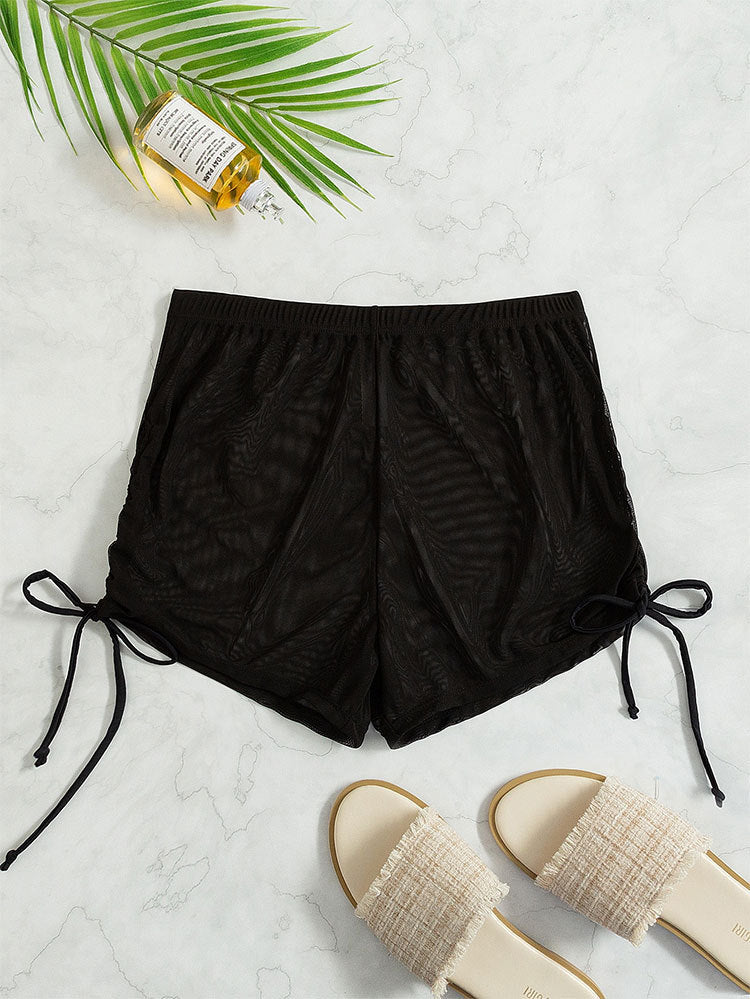 Dame Behagelige Badshorts med Rynkedetaljer Skovae