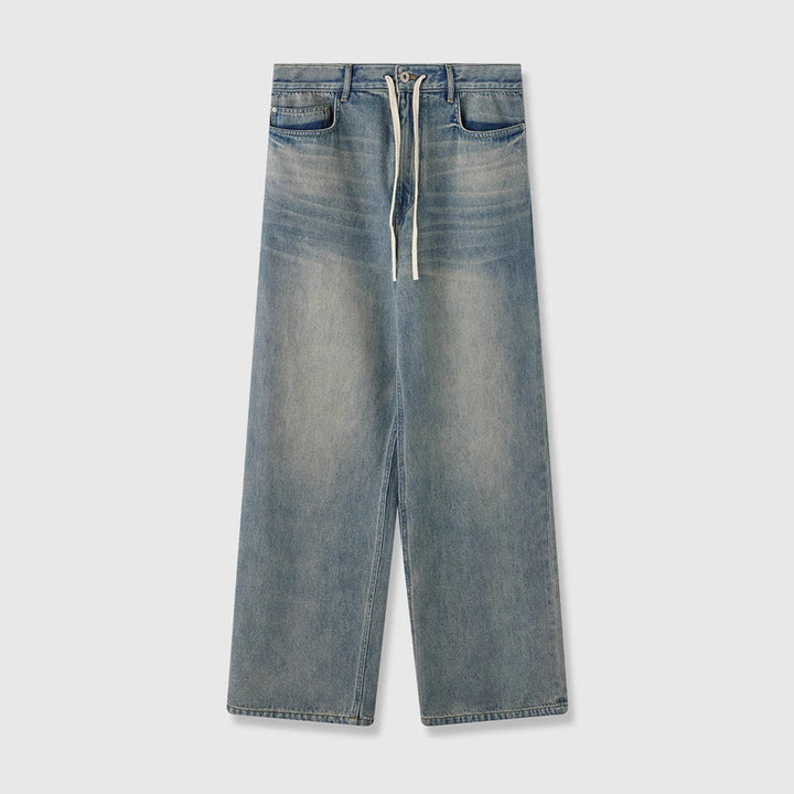 Dame vidde Bootcut-jeans med elastisk bånd og fine detaljer Stilla