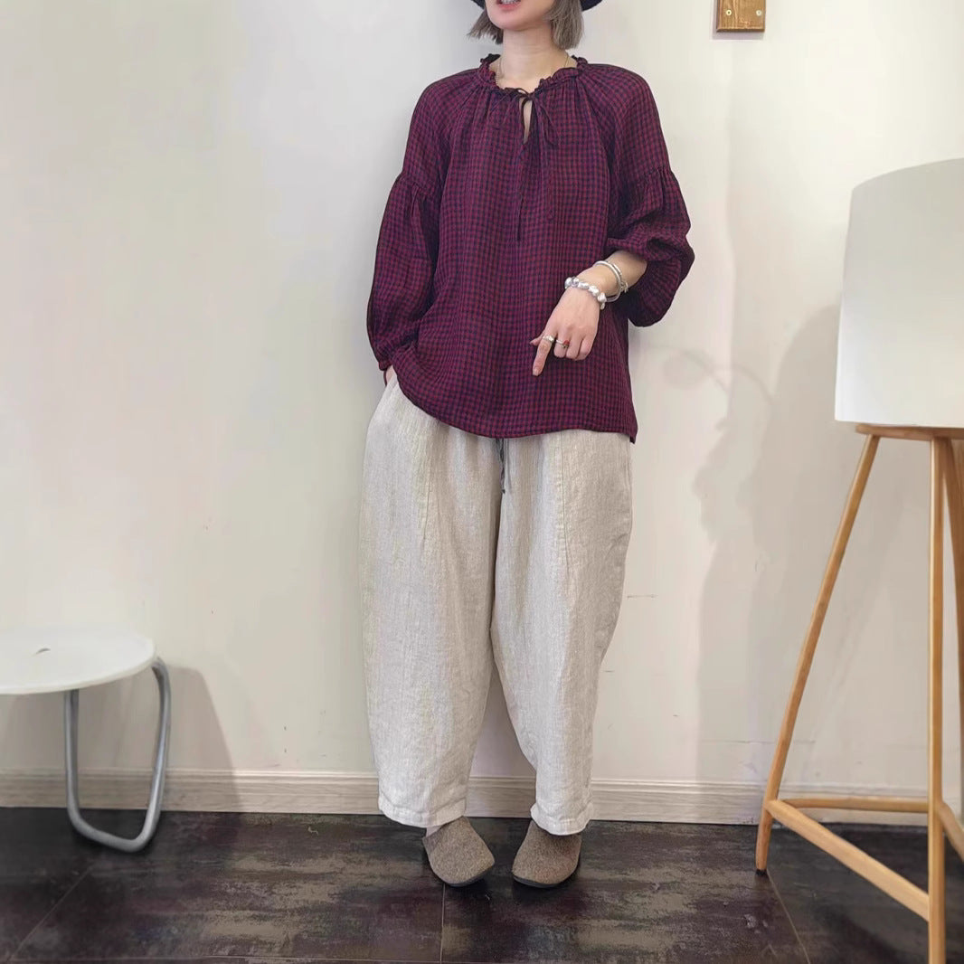 Femme Relaxed Fit Rynket Halsbluse Stilla