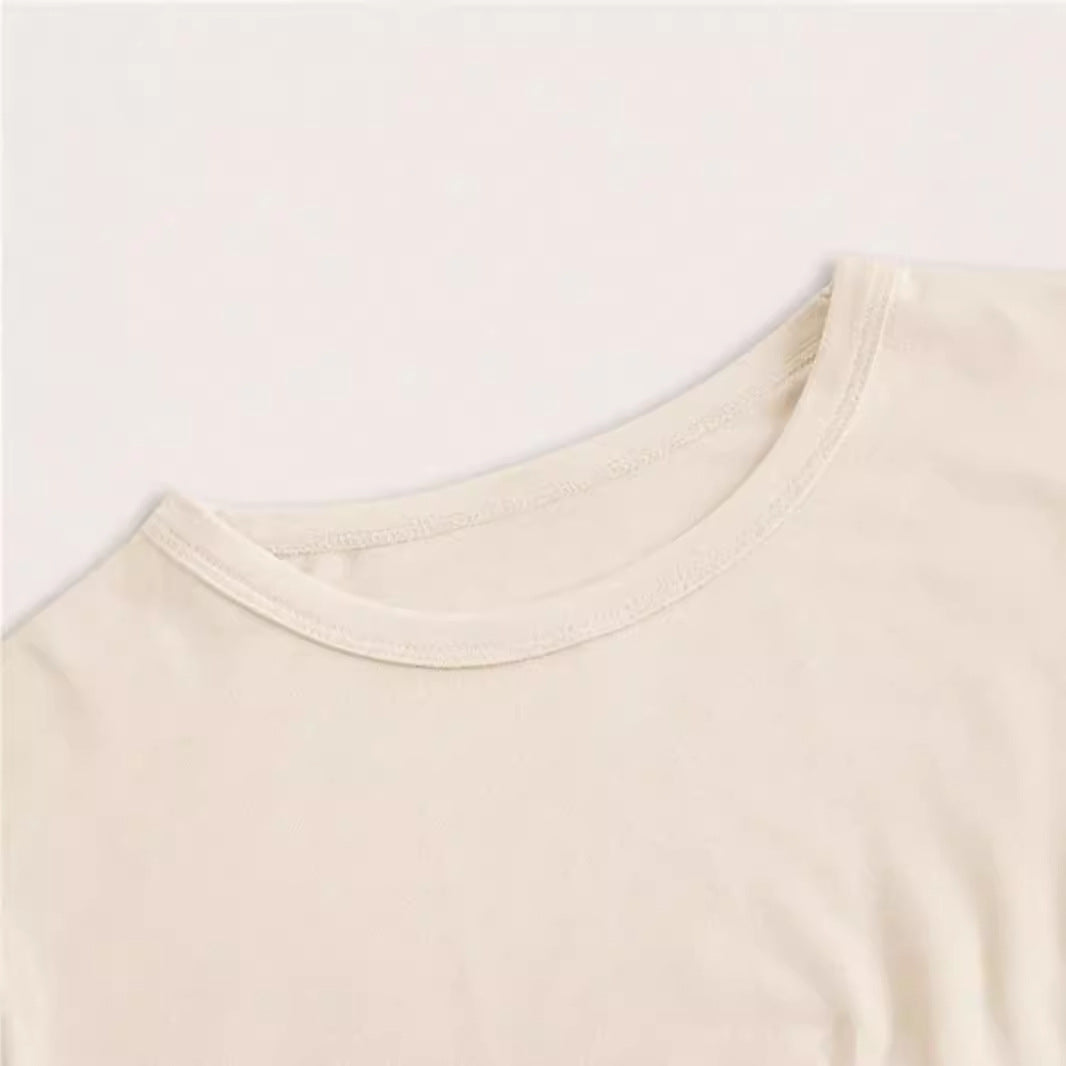 Dame Essentials Kortærmet Crop-Top Stilla