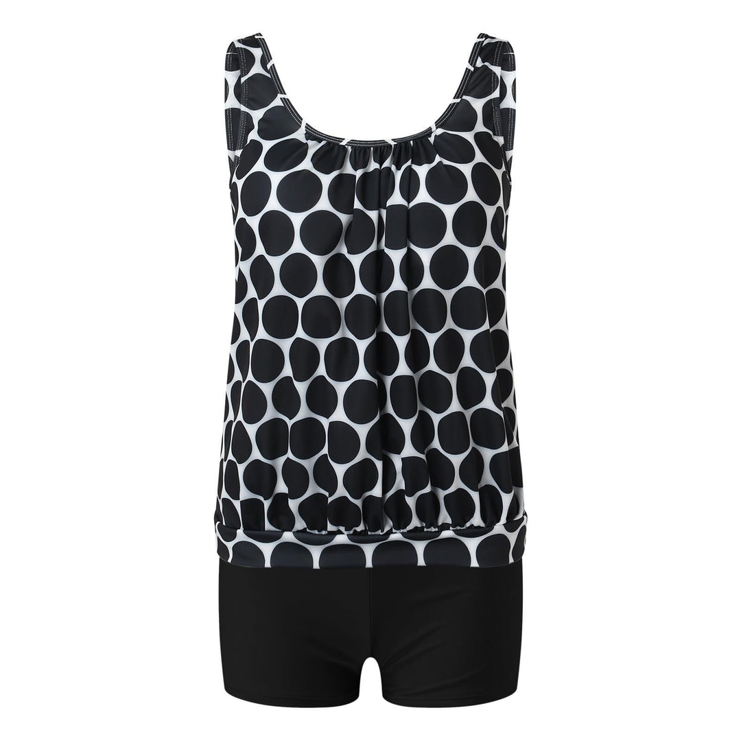 Dame elegant tankini med moderigtigt mønster Skovae