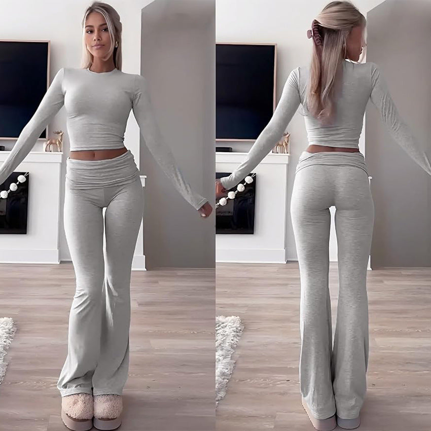 Dame Sporty Langærmet sæt lavet af elastiske materialer Stilla