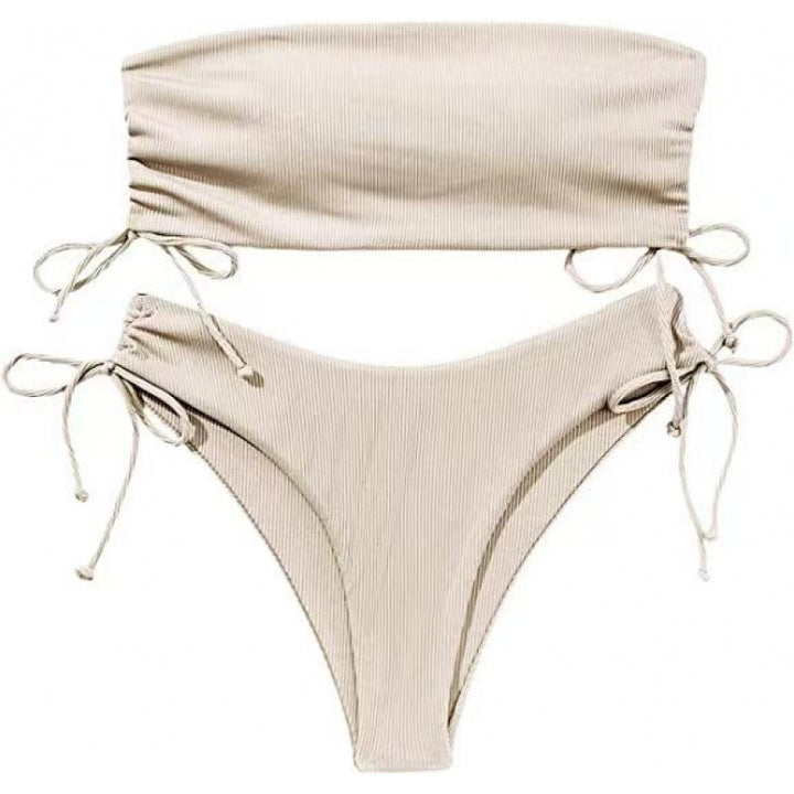 Dame Bandeau-Bikini med justerbar rynkning Skovae
