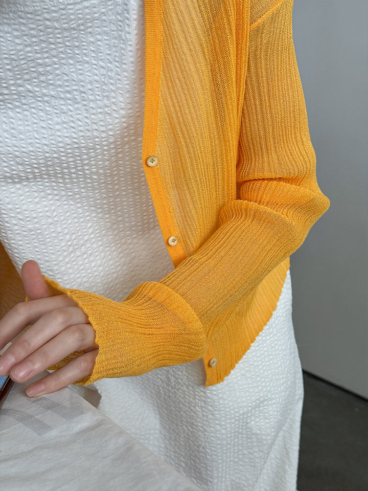 Dame let strikket cardigan med struktureret design og åben front Stilla
