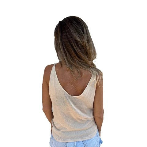Dame Sleek V-udskæring Stretch Tanktop Stilla