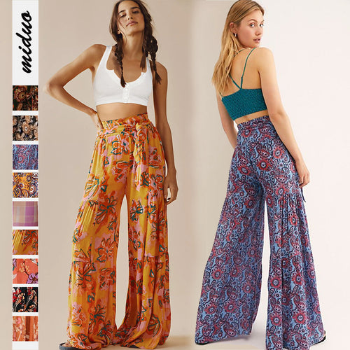 Dame Boho-stil bluse med puffærmer og elegant knaplukning Stilla