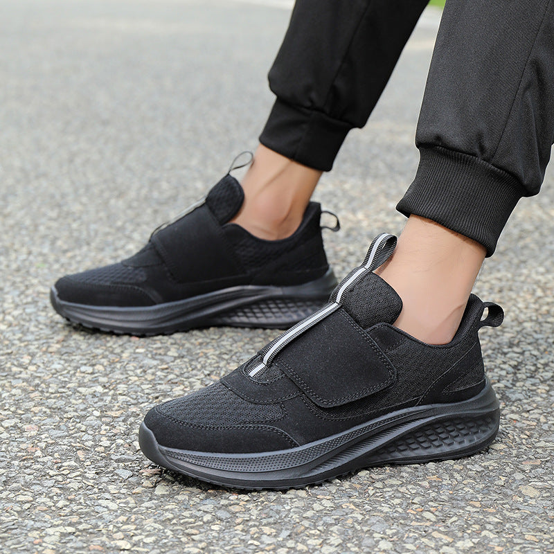 Herren nan urbaner Slip-On-sneaker med velcro-frontlås, elastisk træk-system og mellemlagsdæmpning Skovae