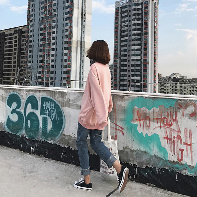 Dame Oversized Relaxed Fit Fleece Sweatshirt Stilla
