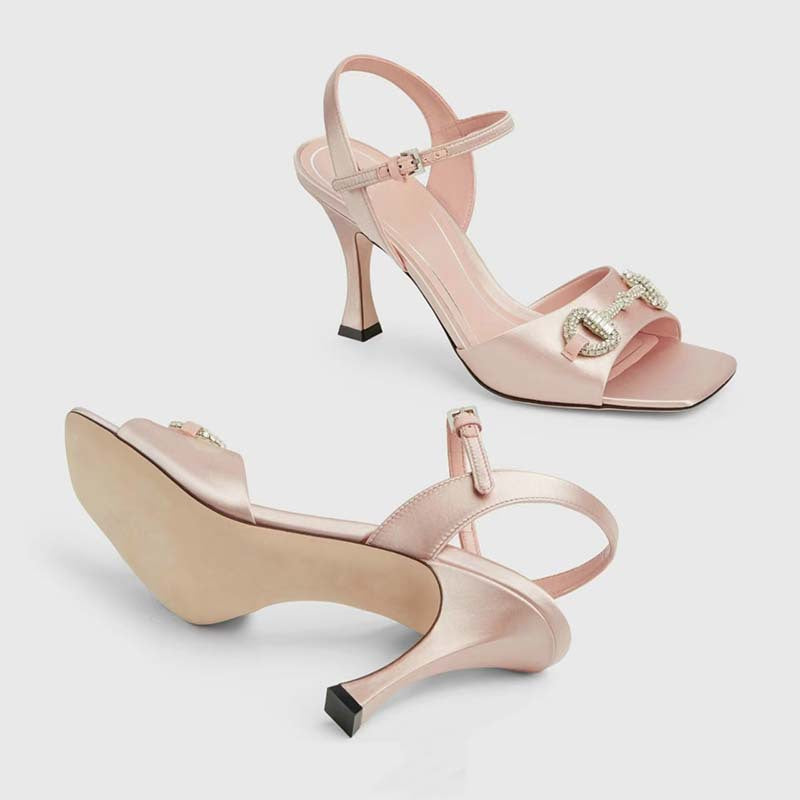 Dame elegante åbne High Heel sandaler med krystal spænde detail Stilla