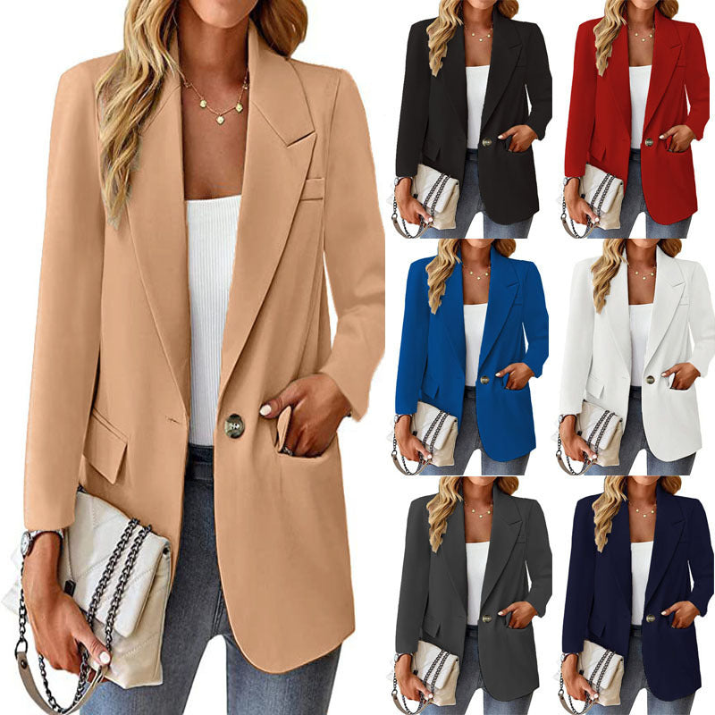Dame Elegant Oversized Blazer med talje og praktiske lommer Stilla