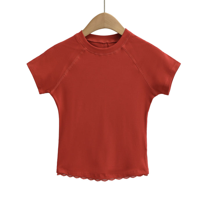 Dame Sporty T-shirt med smart bølgekant og åndbart materiale Stilla