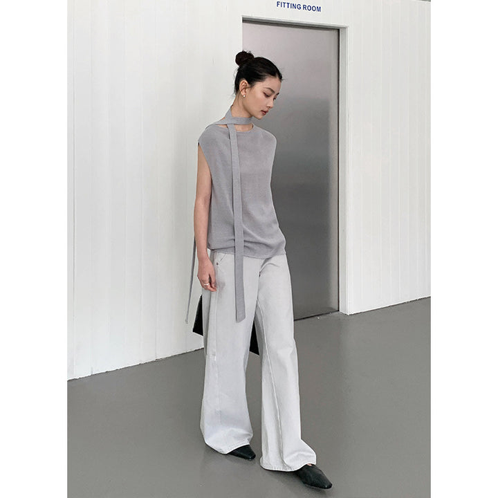 Dame bredskårne cargo-jeans med sidelommer Stilla