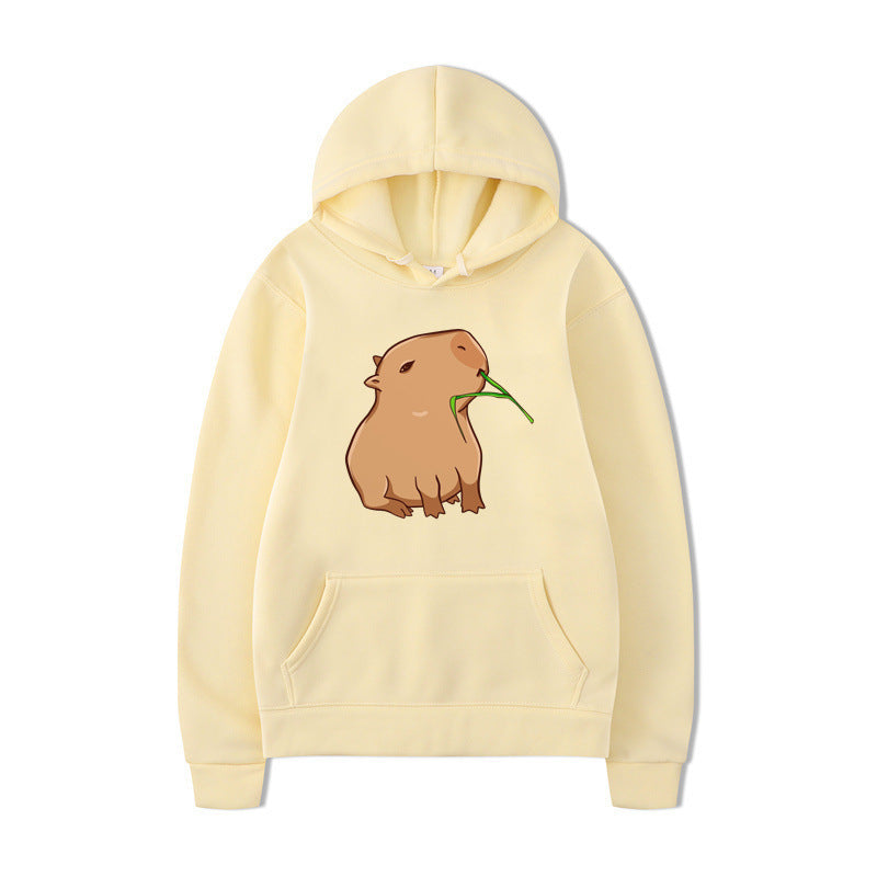 Kvinders hoodie med sjovt dyre design og behagelig pasform Skovae