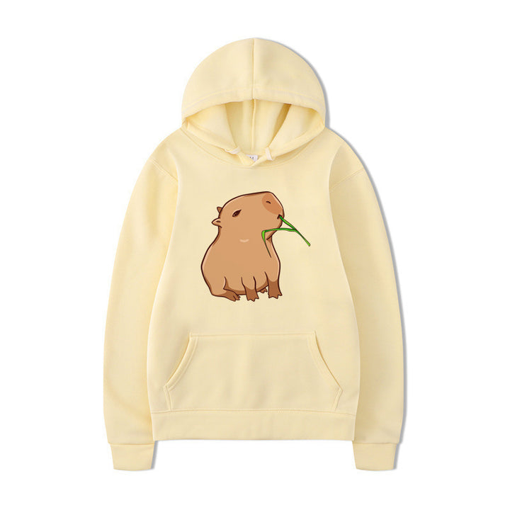 Kvinders hoodie med sjovt dyre design og behagelig pasform Skovae