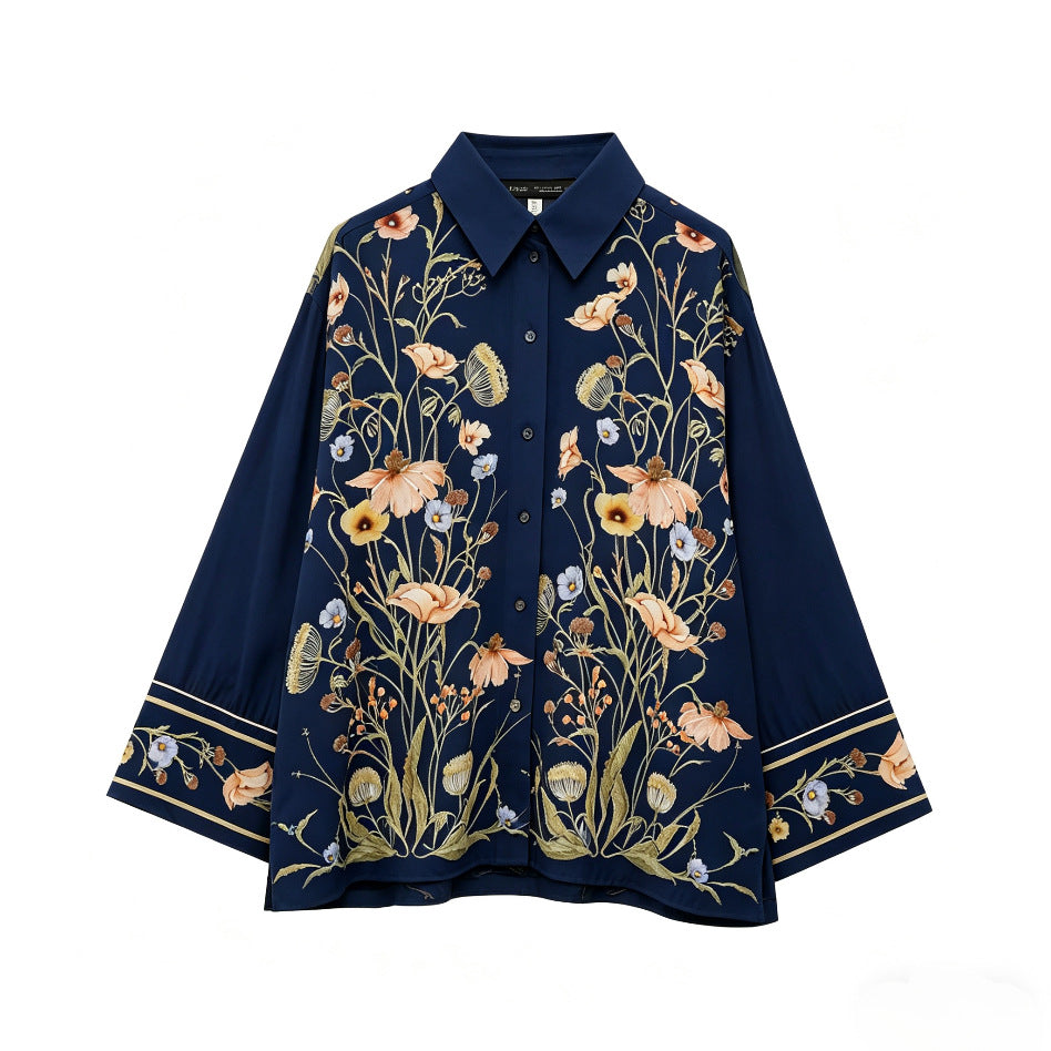 Dame Palazzo-bukser med blomsterprint Skovae