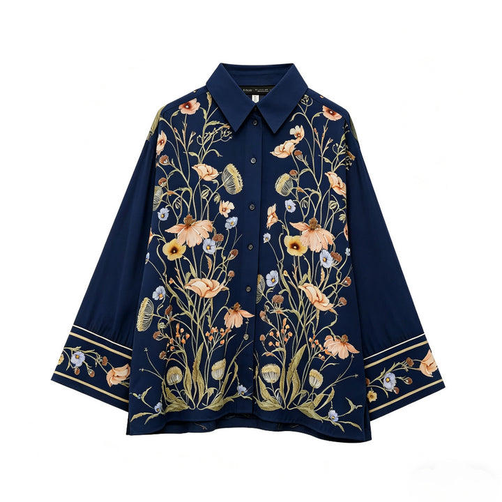 Dame Palazzo-bukser med blomsterprint Skovae