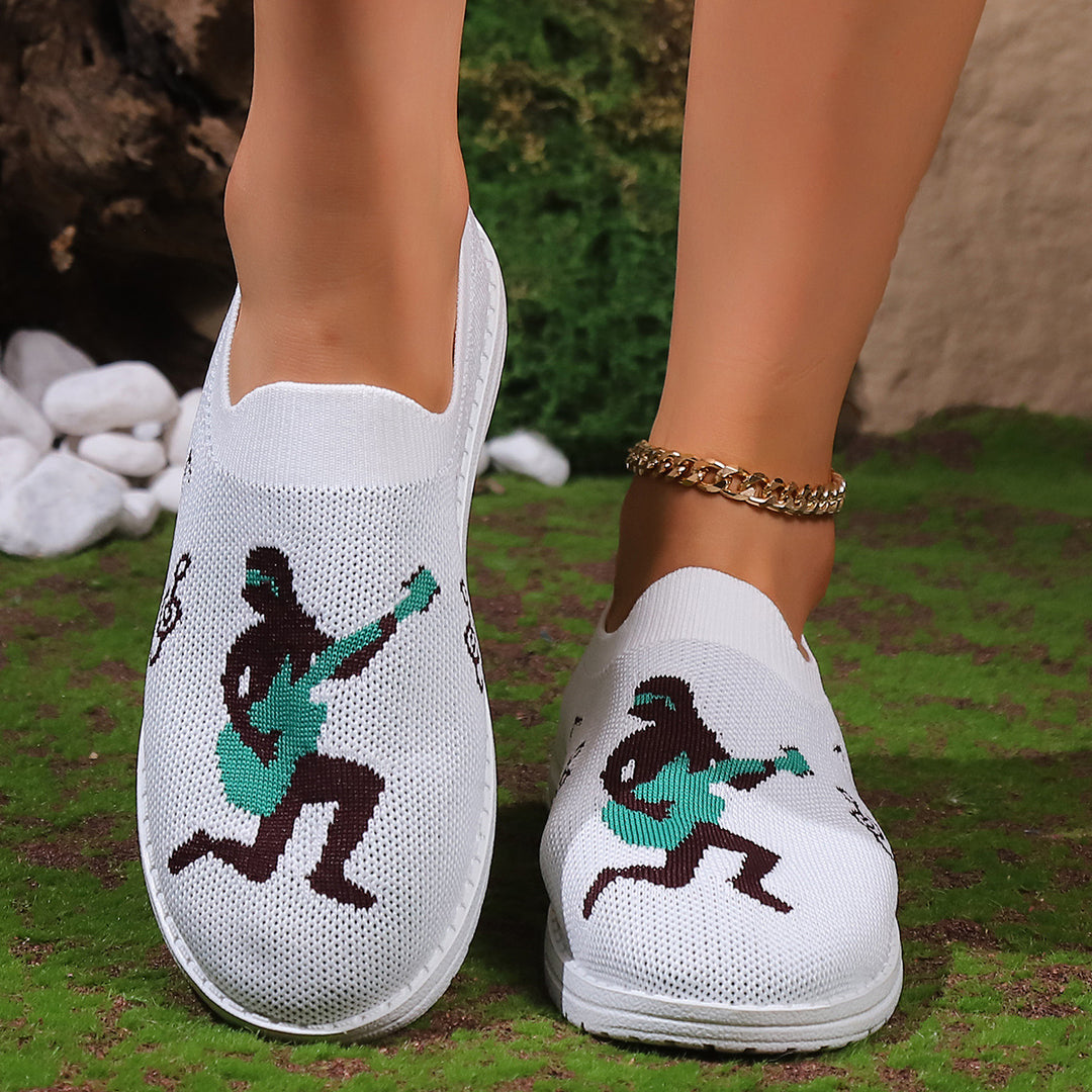 Dame åndbare Slip-On sneakers med elastisk overdel Stilla