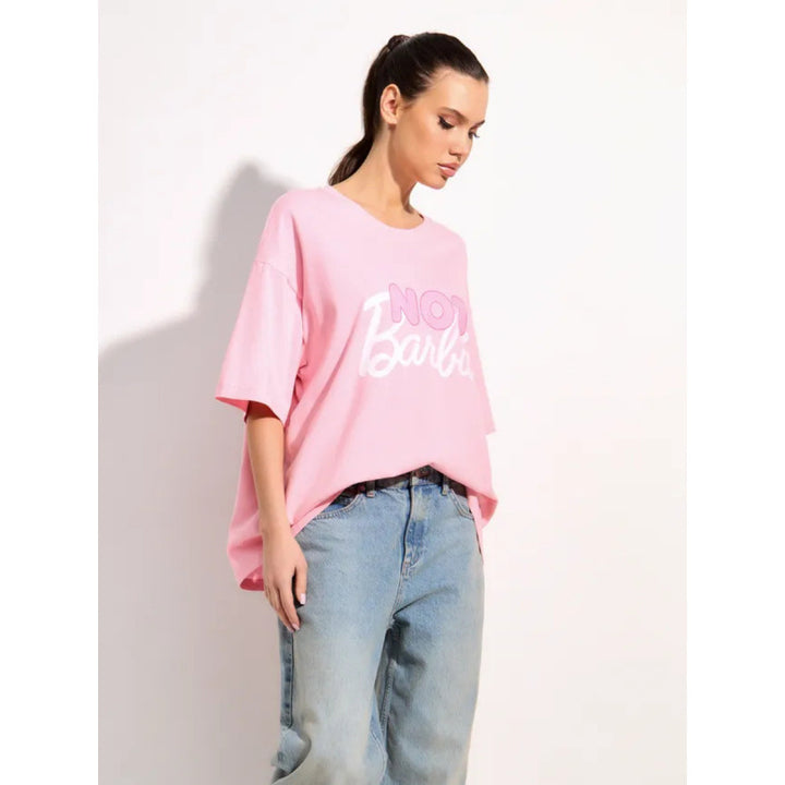 Dame Oversized T-Shirt med kreativt statementtryk Stilla 1747669361