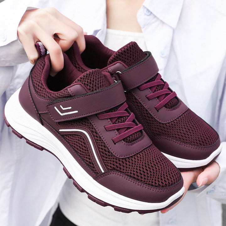 Dame Sporty Sneakers med elastisk velcro og åndbart mesh-overmateriale Stilla