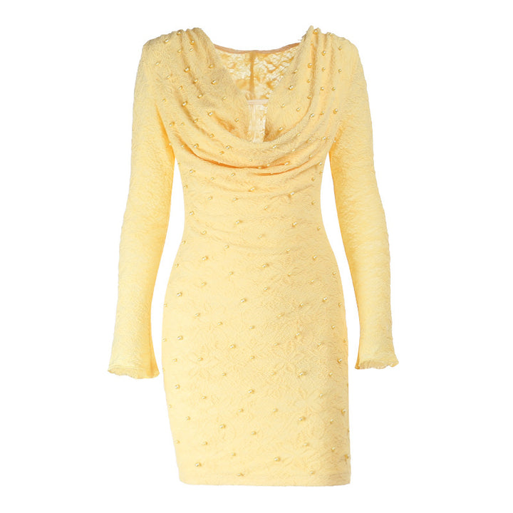 Dame Elegant Mini Kjole med Dyb V-Hals og Fint Udsnit Stilla