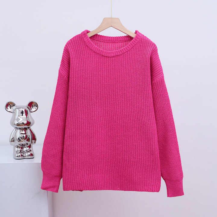 Femme Chunky Strik Afslappet Ærme Sweater Stilla