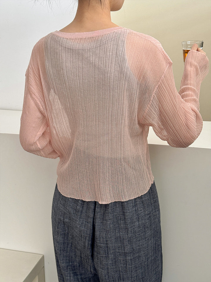 Dame let strikket cardigan med struktureret design og åben front Stilla