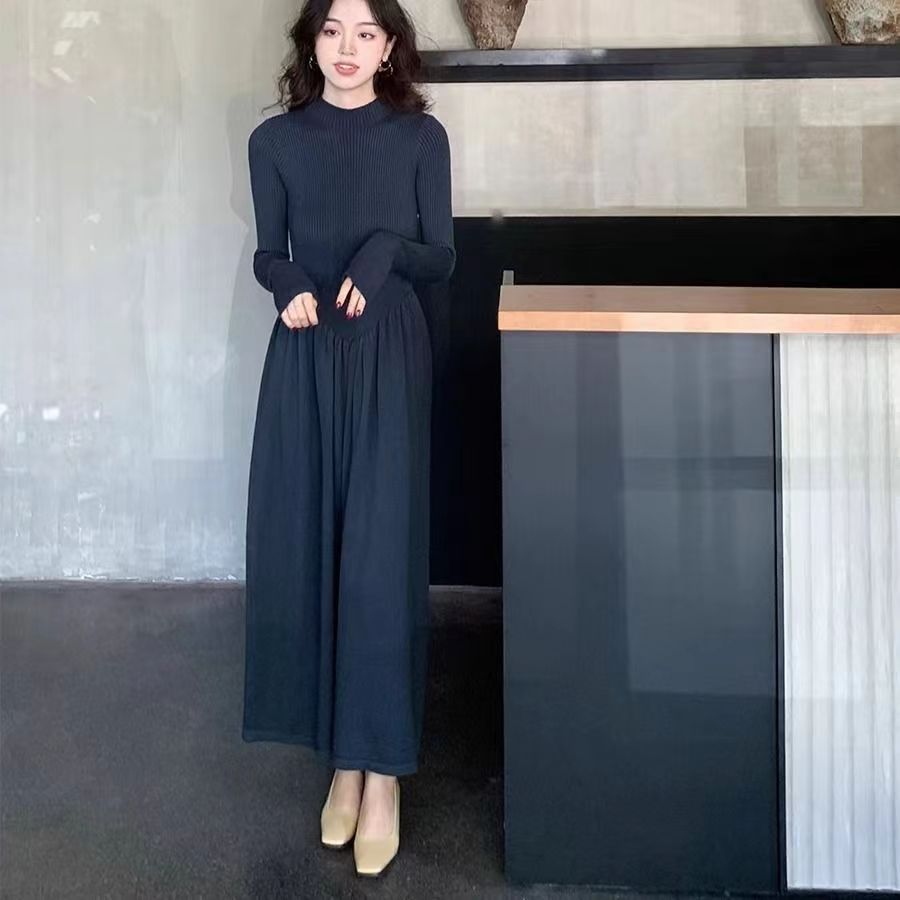 Femme Elegantes Ribbet Maxi Kjole Stilla