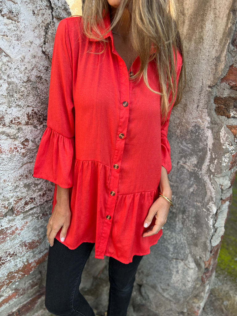 Dame afslappet tunika-bluse Stilla