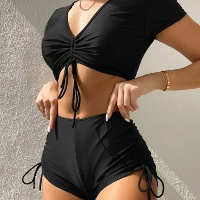 Dame Sporty bikini set med moderne drapering Skovae