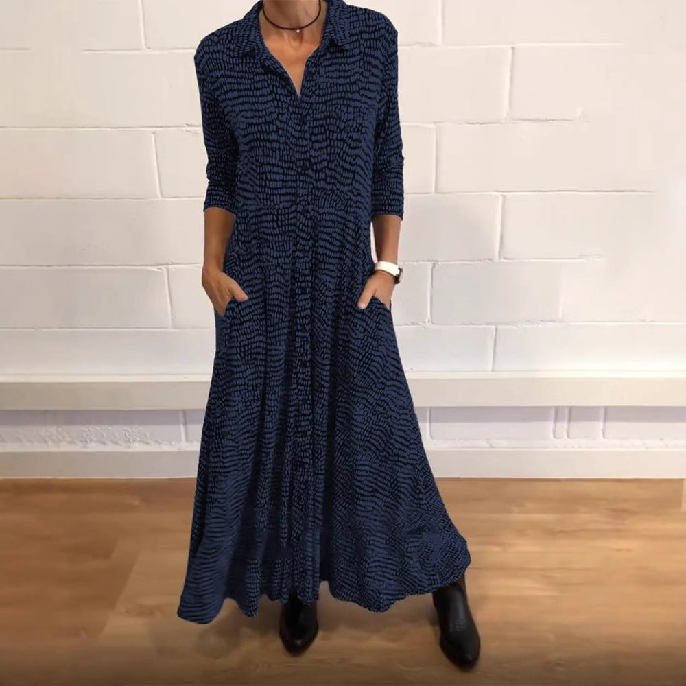 Dame maxikjole med legende paisleymønster og elegant silhuet Stilla