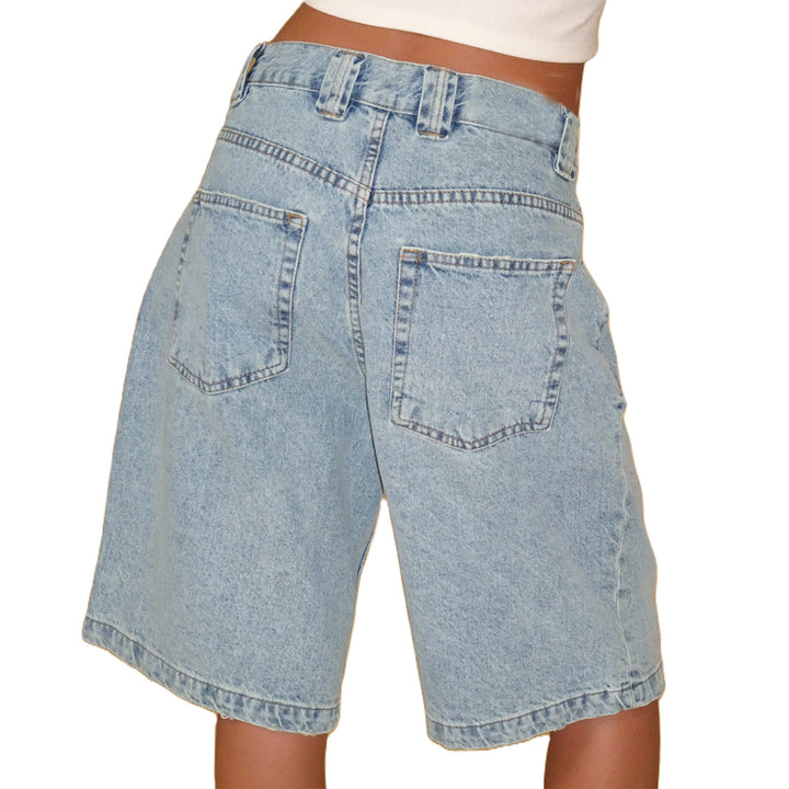 Dame Relaxed Fit Denim-Bermuda med høj talje Stilla