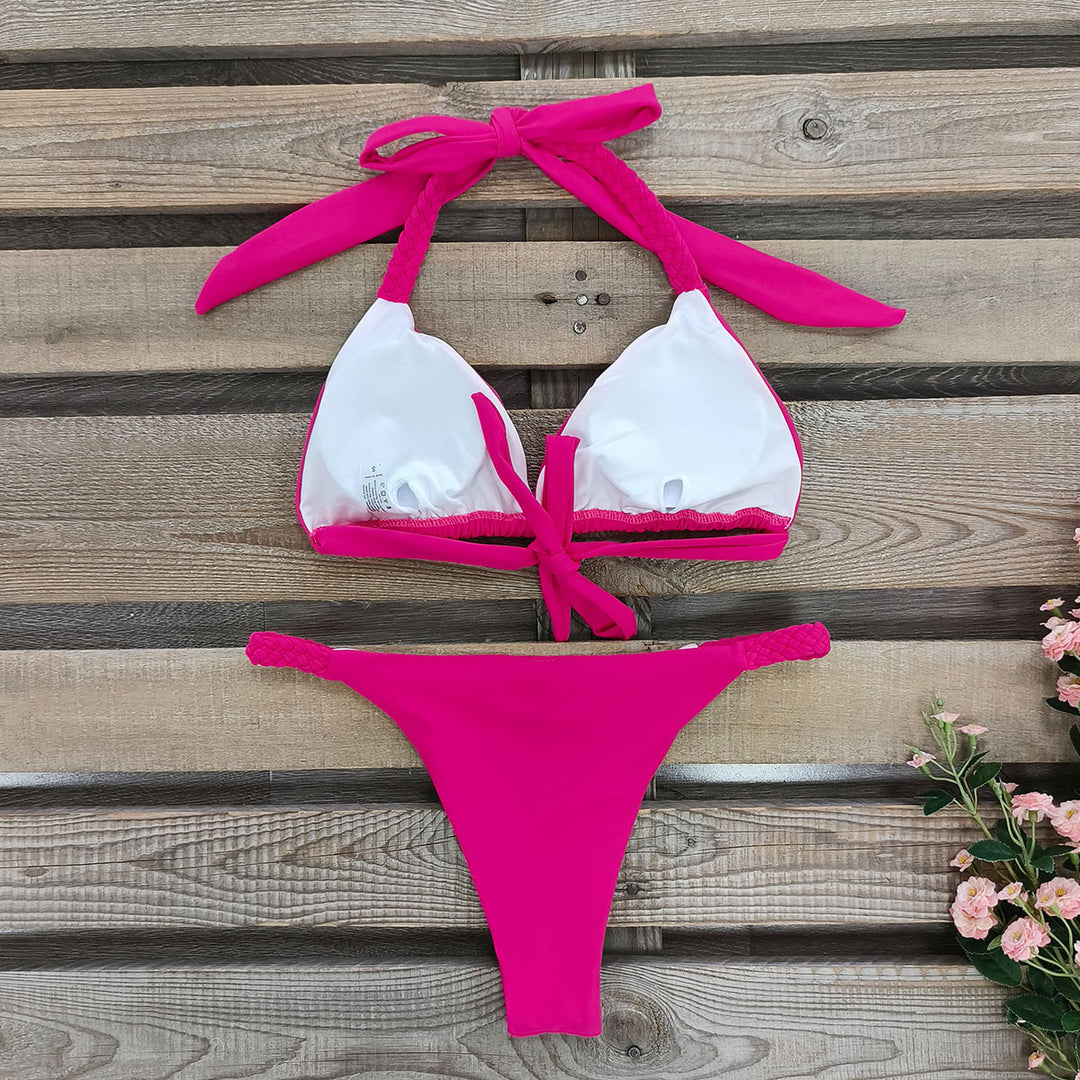 Dame Bikini-sæt med flettede stropper og asymmetrisk snit Stilla