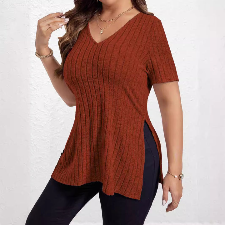 Dame Relaxed Fit Rib Tunika Top Stilla
