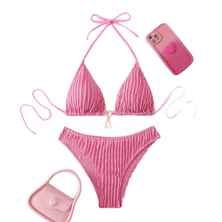 Damer Triangel-Bikini med struktureret design Skovae