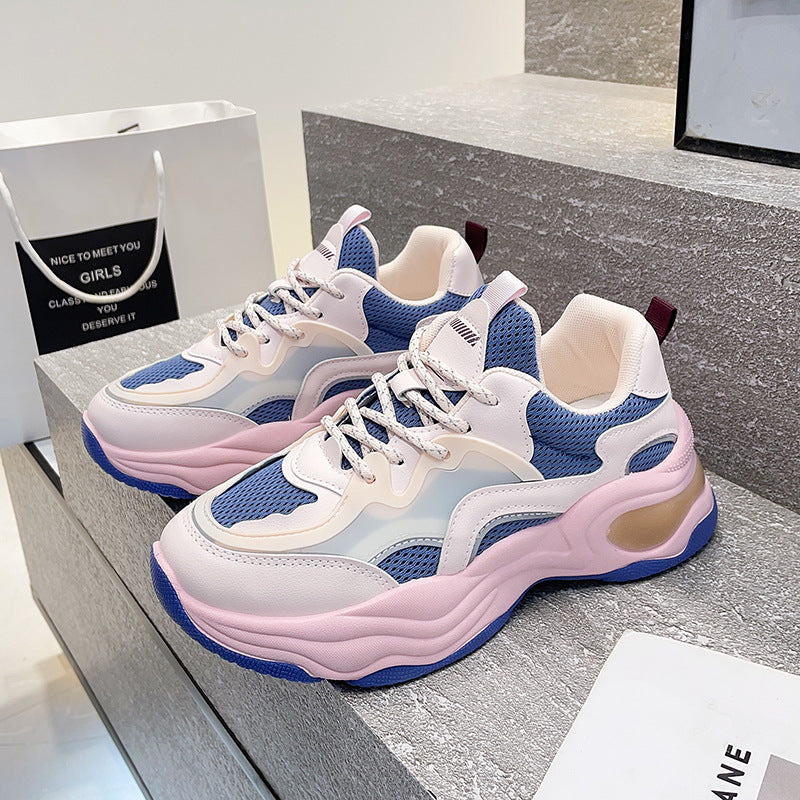 Dame Syntetiske Sport Sneakers med åndbart mesh og støddæmpende sålprofil Stilla