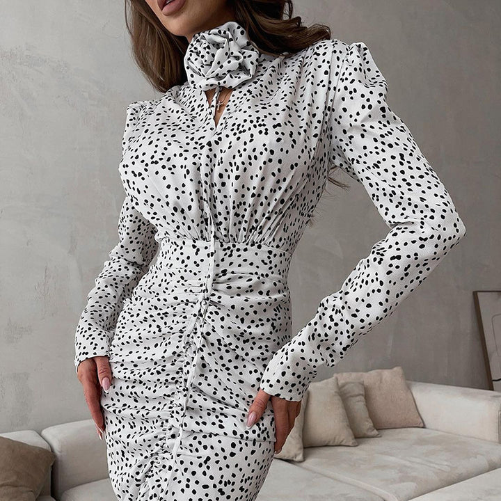 Dame maxikjole med raffineret vildesign og elegante flæsedetaljer Stilla