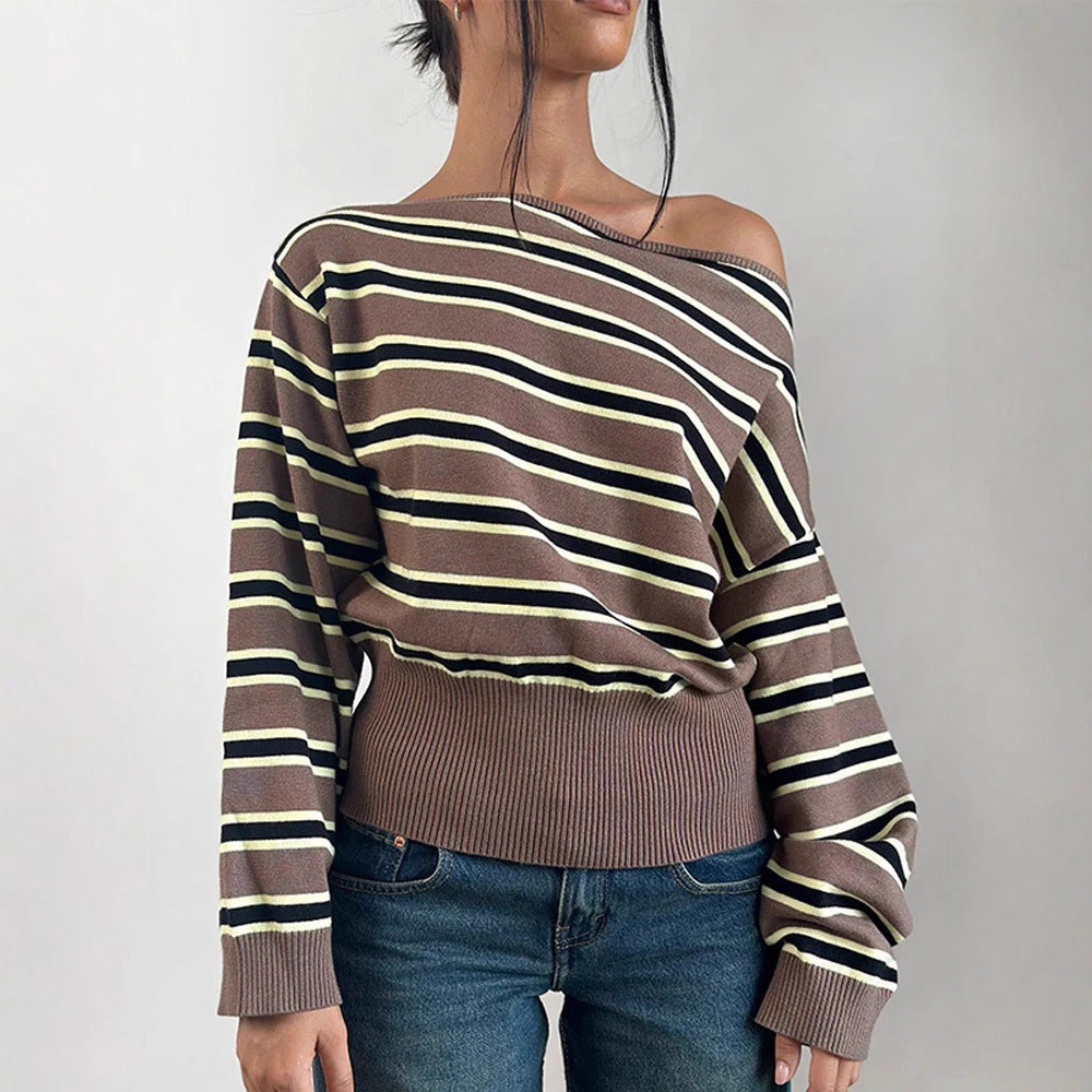 Damer afslappet stripe sweater Stilla