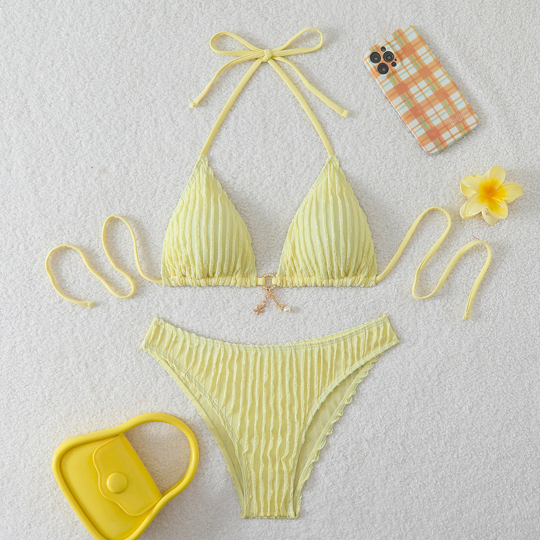 Damer Triangel-Bikini med struktureret design Skovae