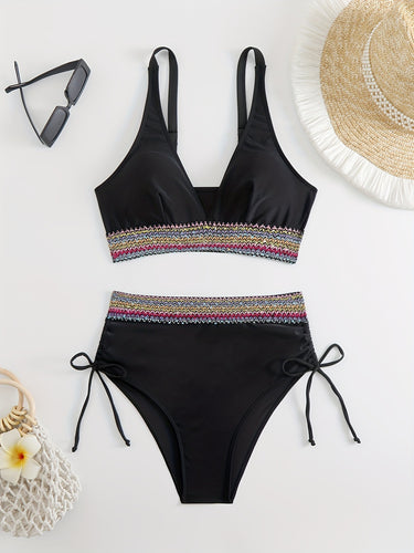 Dame Bikini-sæt med kvalitets broderi detaljer og justerbare stropper Stilla
