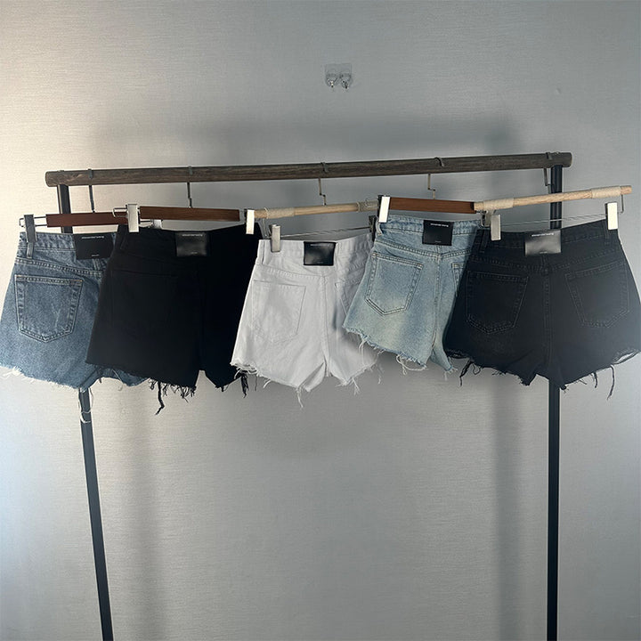 Dame slibede Vintage Jeansshorts Stilla