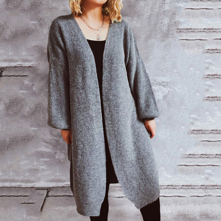 Kvinders oversized cardigan med dyb V-hals og løs pasform Stilla