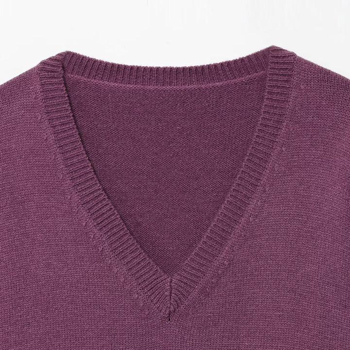 Dame elegant V-hals pullover Stilla