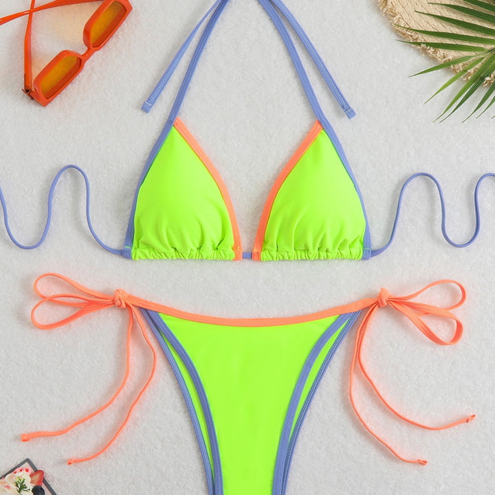 Dame Bikini-sæt med justerbare stropper og farverig farveakcent Skovae