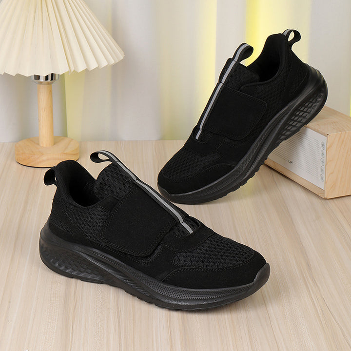 Herren nan urbaner Slip-On-sneaker med velcro-frontlås, elastisk træk-system og mellemlagsdæmpning Skovae