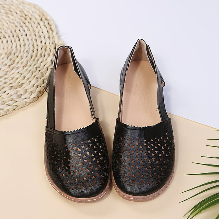 Dame Åndbare Ballerinas med moderne Perforeringsmønster Stilla