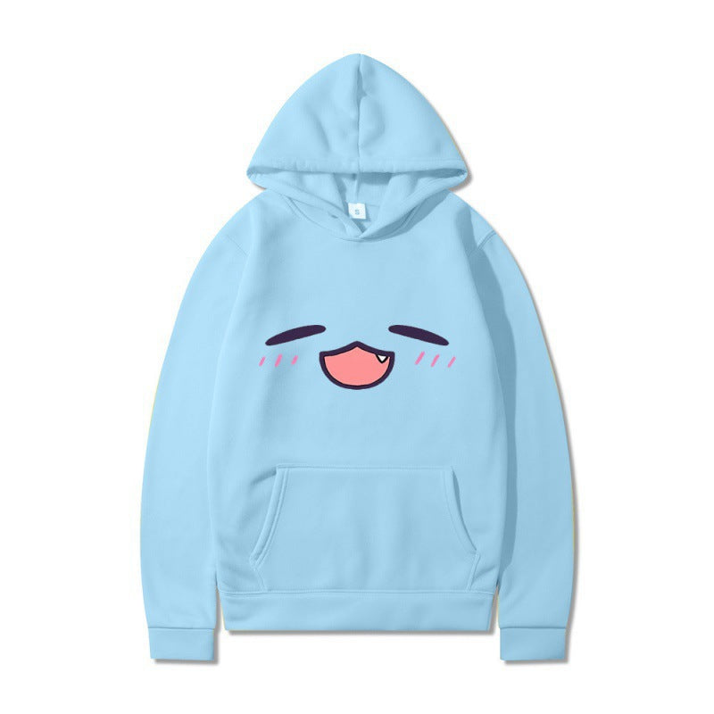 Kvinder hoodie med glad tegneserie ansigt og behagelig pasform Skovae