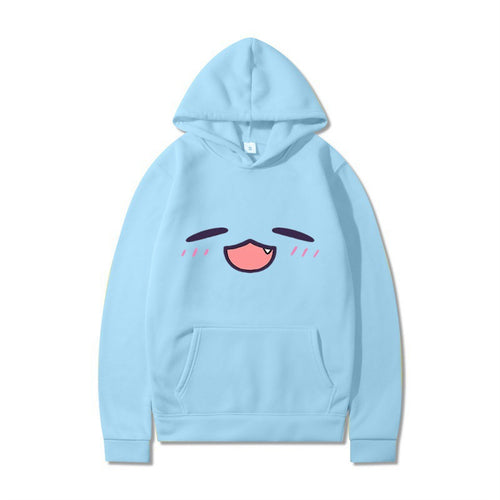 Kvinder hoodie med glad tegneserie ansigt og behagelig pasform Skovae