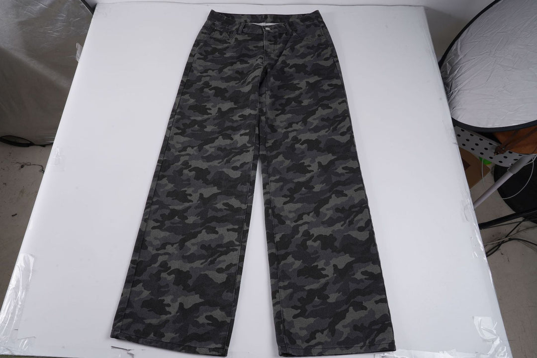 Dame Relaxed Fit Cargobukser med moderigtigt camouflage-mønster Skovae