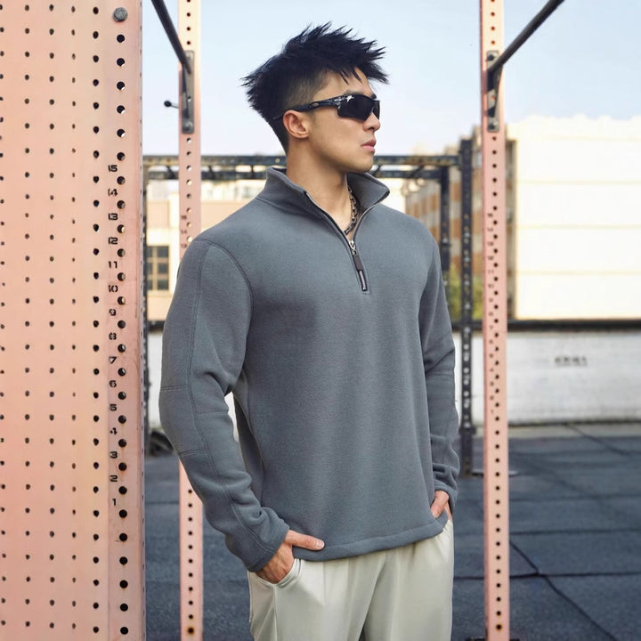 Herrer Fleece Pullover med høj krave Stilla